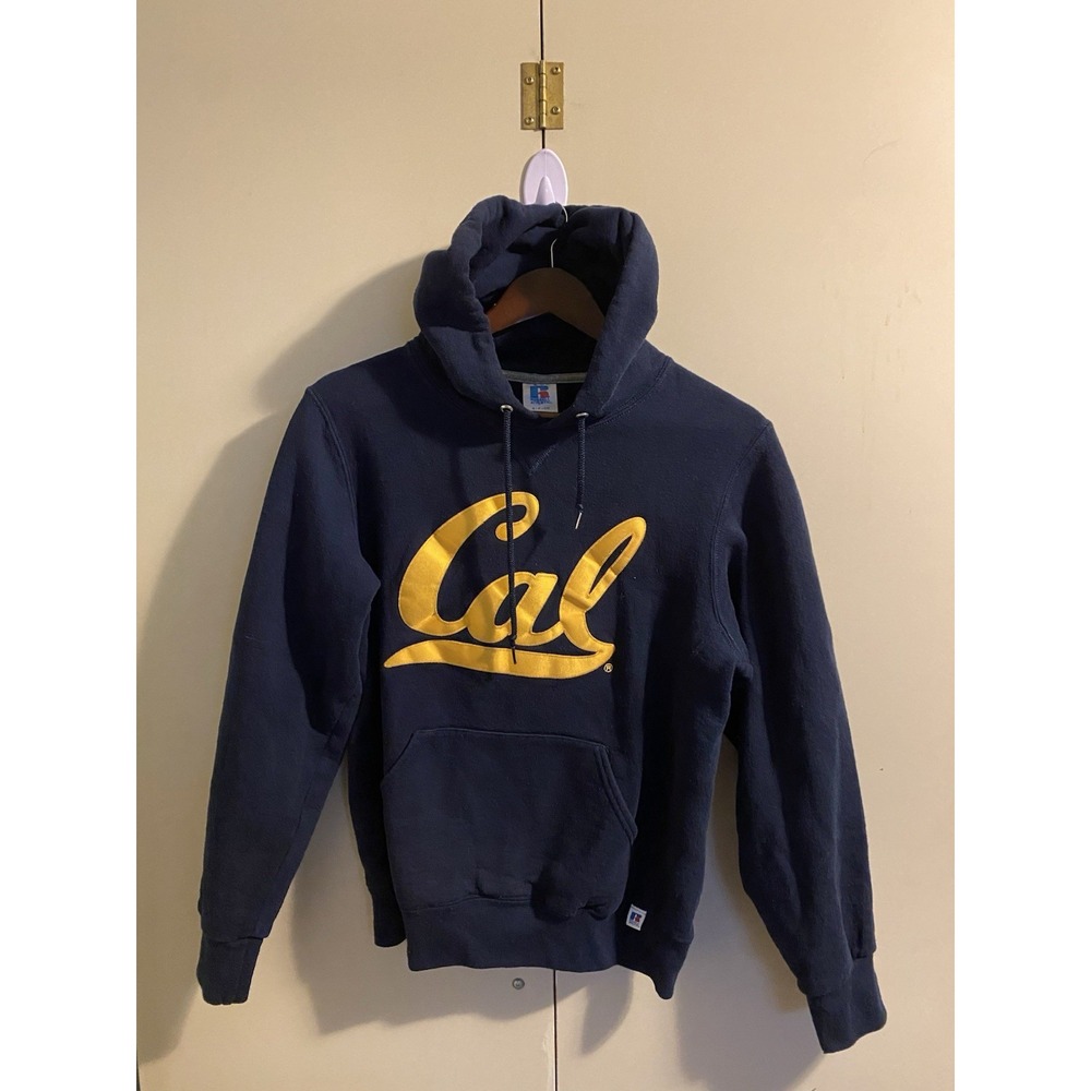 California Golden Bears Hoodie Adult S Navy Blue Russell Athletic Y2K